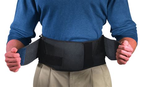 Mueller Adjustable Lumbar Support Back Brace With Removable Pad Black