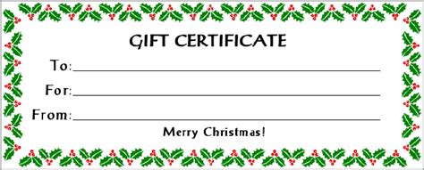Printable T Certificates Christmas T Certificate Template