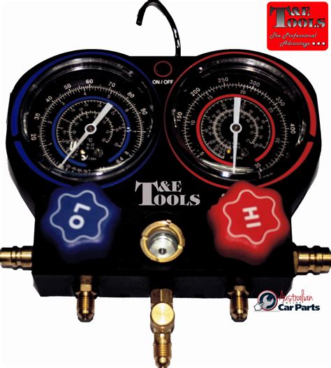 Illuminated R12 And R134a Air Conditioning Manifold Gauge Set Tande Tools