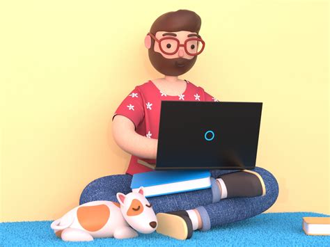Work From Home 3d Illustration By Nayab Fatima For Peeky Pixel On Dribbble