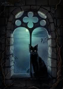 Pin By Margaret Urwin On Mystical Cat Art Black Cat Art Cat Artwork