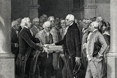 The Nations First Transfer Of Power From George Washington To John