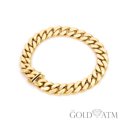But scrap gold buyers wont buy it or will pay nearly nothing since it's real gold holds it's value better but it has to be atleast 10k for gold buyers to buy it for scrap. 14K Yellow Gold Cuban Link Chain Bracelet (7 inches) - The ...