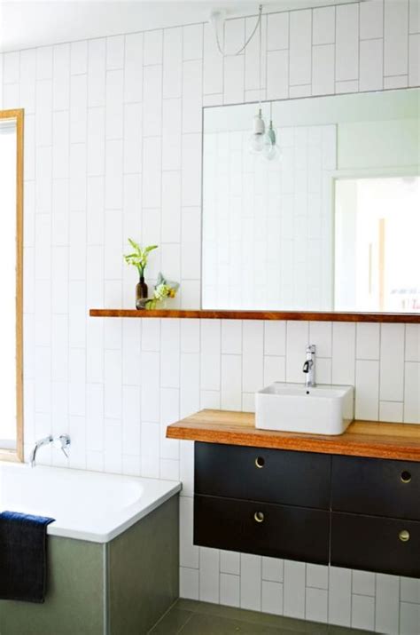 With a spirit level, mark a horizontal and vertical line in the middle of your prepped wall. 10 Inspiring Ways to use Subway Tiles in your Home ...