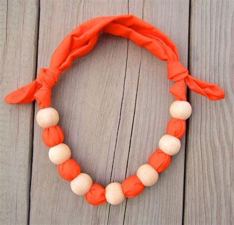Adjustable Fabric Toddler Necklace Chunky Necklace Childrens