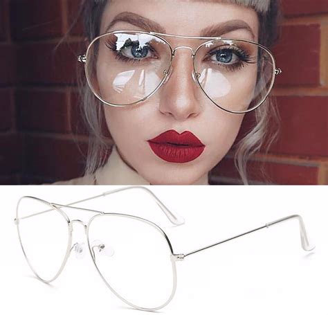 unisex classic metal tear drop pilot clear lens glasses ebay