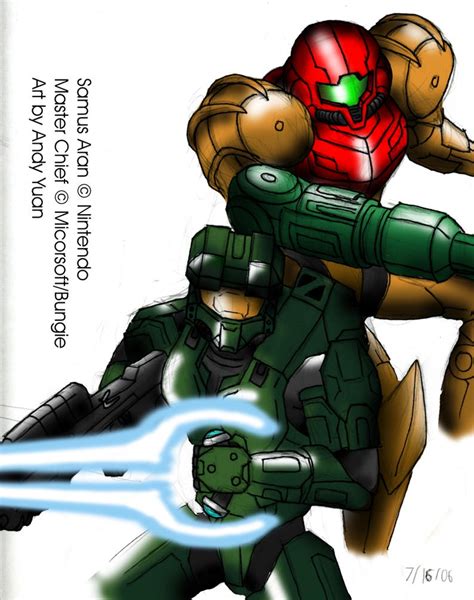 Samus And The Chief By C Force On Deviantart