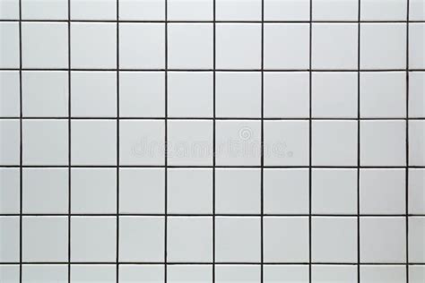 White Ceramic Square Tile Seamless Pattern Texture Background Stock