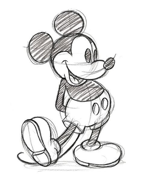 Mickey Mouse Sketched Single Art Print The Art Group Mickey Mouse