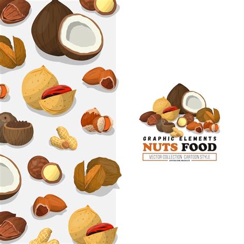 Premium Vector Nuts And Seeds Illustration Flat Style Nut Food Of