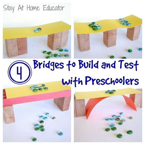 Build And Test In Bridges Theme In Preschool Preschool Construction