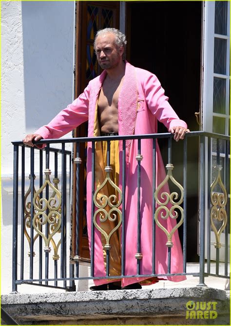 Edgar Ramirez Goes Shirtless Wears Pink Robe For Versace Photo 3898074 Edgar Ramirez