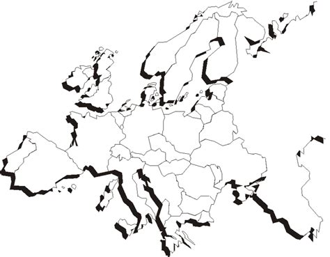 Europe Map Template Printable