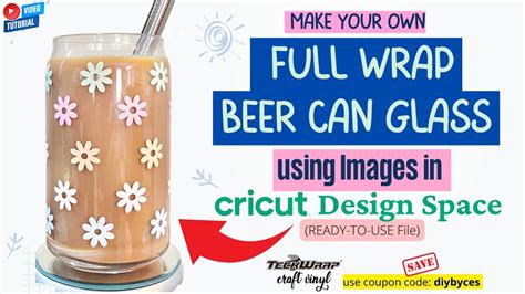 How To Make And Apply A Full Multicolor Wrap Vinyl On A Beer Can Glass