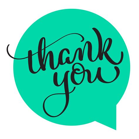 Text Thank You On Green Background Calligraphy Lettering Vector
