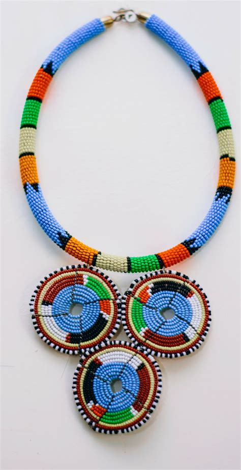 African Maasai Handmade Beaded Necklace Tribal Unique African Woman