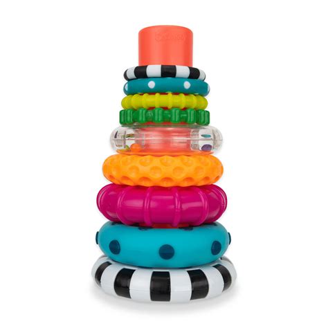 Sassy Stacks Of Circles Stacking Ring Stem Learning Toy 9 Piece Set