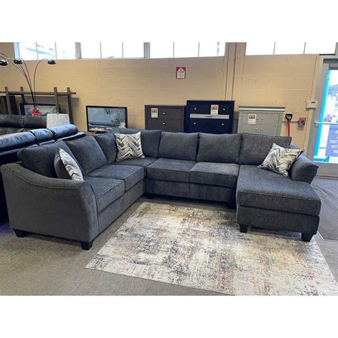 Sofa With Reversible Chaise Furniture And Mattress Discount King