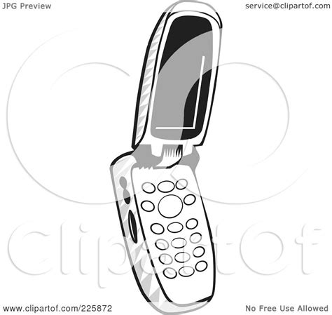 Royalty Free Rf Clipart Illustration Of A Black And White Flip Cell