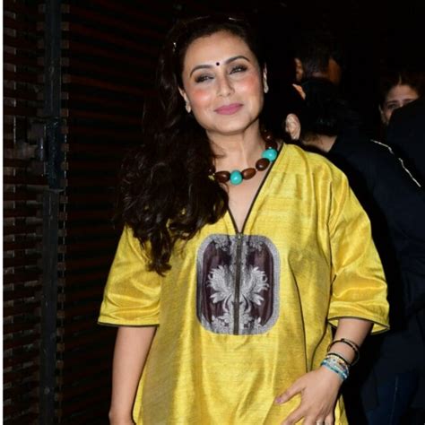 Rani Mukerji Wears A Bold Yellow Silk Kurta With Brown Palazzo And We Are Crushing Over Her Cozy