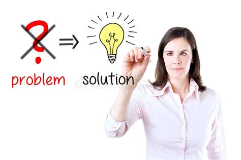 Business Woman Eliminate Problem Find Solution Stock Image Image