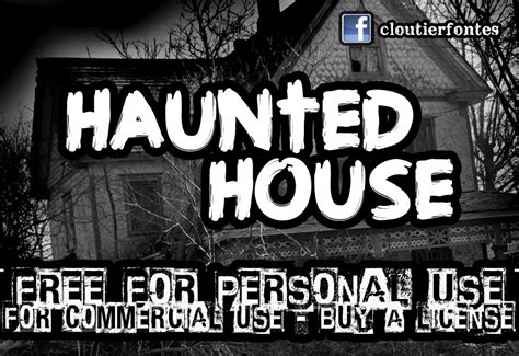 Cf Haunted House Font By Cloutierfontes Fontspace
