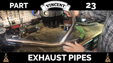 Restoration Of 1951 Vincent Rapide Part 23 Exhaust Pipes Youtube