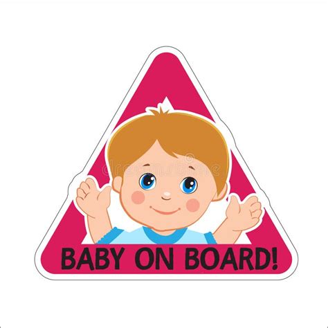 Baby Boy On Board Vector Illustration Baby On Board Baby On Board