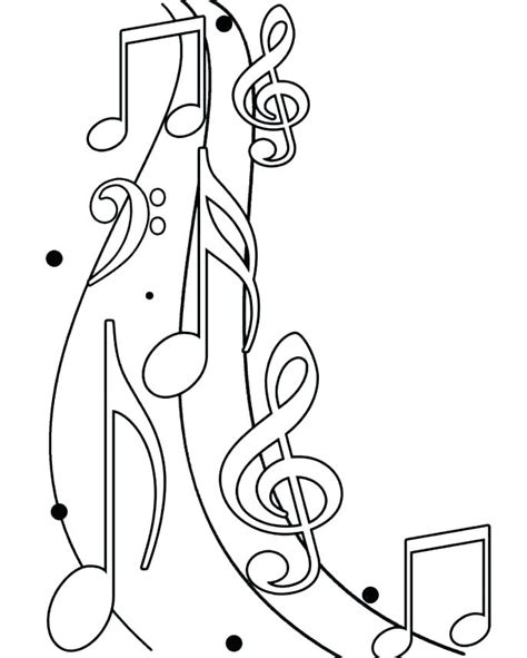 Free Printable Music Notes Coloring Pages At Free