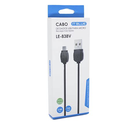 Cabo De Dados Micro Usb It Blue Le V