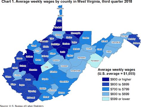 West Virginia Geographic Regions Map