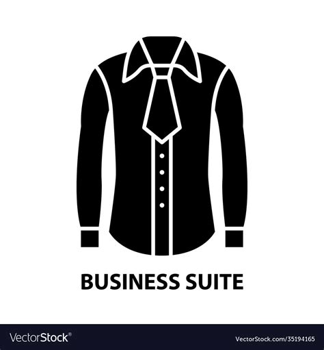 Business Suite Icon Black Sign Royalty Free Vector Image