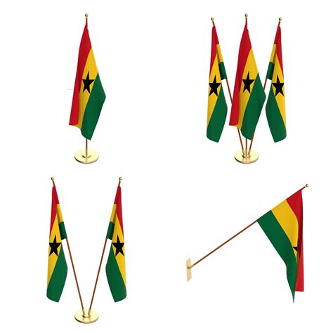 Ghana Flag Pack 3d Model Cgtrader