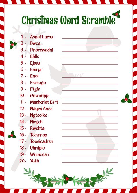 4 Best Free Printable Christmas Games Adults Pdf For Free At Printablee