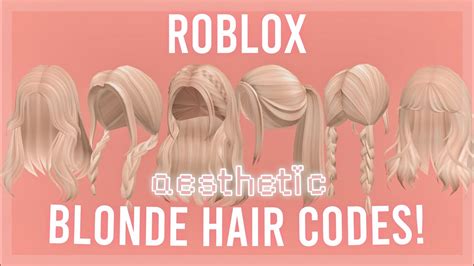 Aesthetic Blonde Hair Codes With Codes Links Roblox Bloxburg