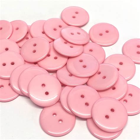 20 Light Pink Buttons Pink Resin Buttons 23mm Pink Buttons Etsy