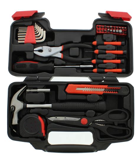 Abn 39 Piece General Household Hand Tool Kit Starter Set In Plastic