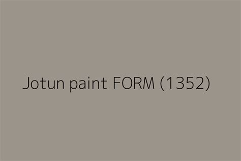 Jotun Paint FORM 1352 Color HEX Code