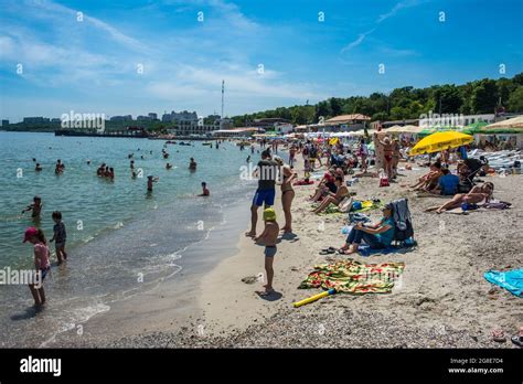 Lanzheron Beach Odessa Black Sea Ukraine Stock Photo Alamy