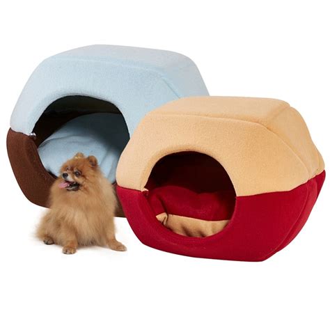 New Dog House Kennel Nest Winter Warm Soft Plush Dog Bed Pet Cat Small