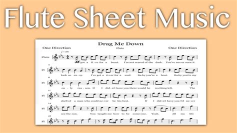 Drag Me Down One Direction Flute Sheet Music Youtube