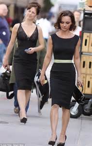 Christina Ricci Parades Her Tiny Waist In Sixties Style Lbd On Set Of
