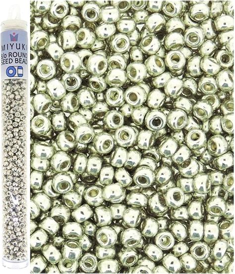 Miyuki Round Seed Bead Size 80 22g Tube Galvanized Silver