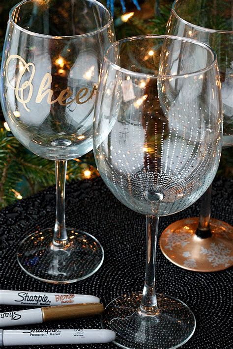 Diy Wine Glasses Using Sharpies Belle Vie