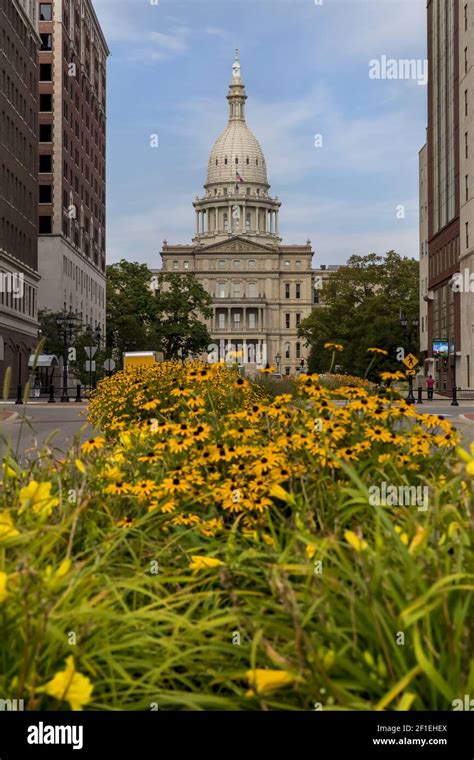 Michigan State Capitol Stock Photo Alamy