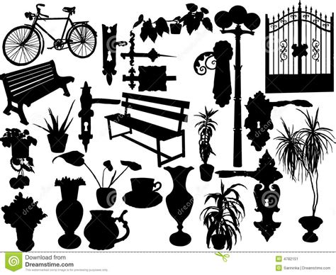silhouettes  objects stock image image