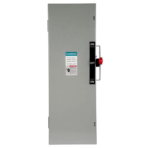 Siemens Double Throw 100 Amp 600 Volt 3 Pole Indoor Fusible Safety