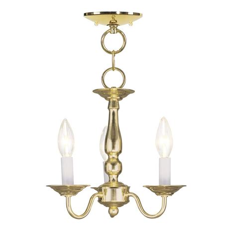 Shop the top 25 most popular 1 at the best prices! Livex Lighting 3-Light Polished Brass Chandelier-5009-02 ...