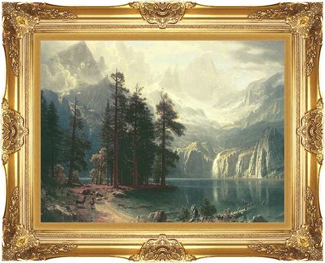 Albert Bierstadt Sierra Nevada 12x16 Framed Art Canvas Giclee Print