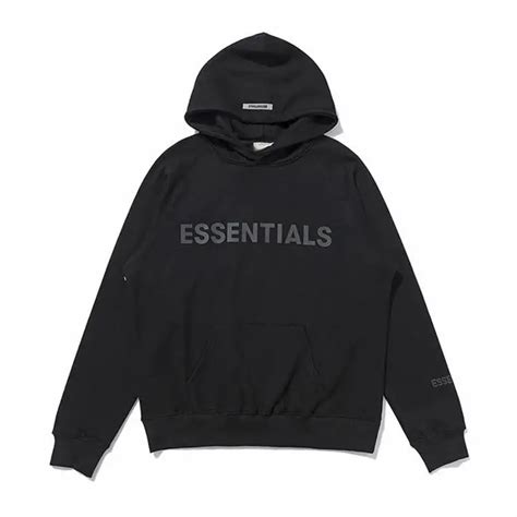 Essentials Rubber Printed Letter Hoodie